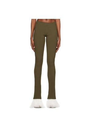ANDREĀDAMO Khaki Flare Trousers