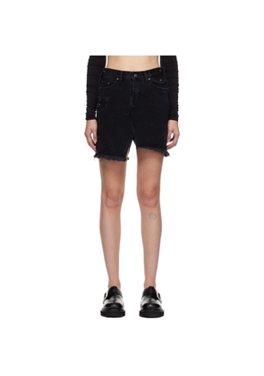 lesugiatelier Black Asymmetric Miniskirt