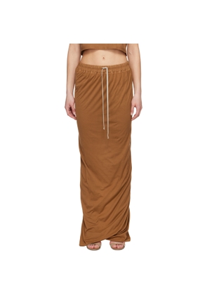 Rick Owens DRKSHDW Orange Hollywood Pull On Pillar Maxi Skirt