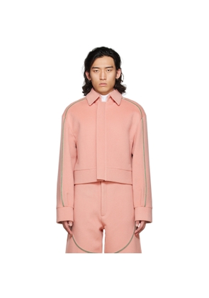 YULONG XIA SSENSE Exclusive Pink Concealed Zip Jacket