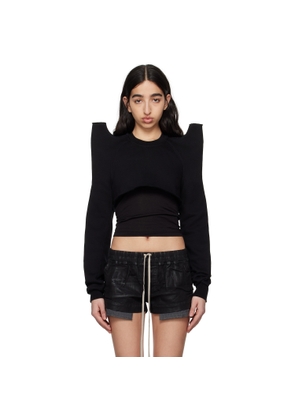 Rick Owens DRKSHDW Black Hollywood Cropped Tecsweat Sweatshirt
