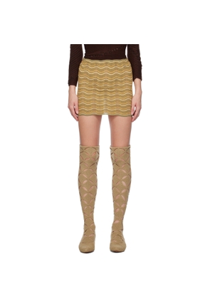 Isa Boulder SSENSE Exclusive Green & Orange Miniskirt