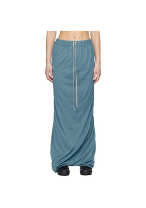 Rick Owens DRKSHDW Blue Hollywood Pull On Pillar Maxi Skirt