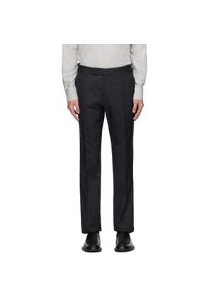 TOM FORD Gray Super Plain Weave Shelton Trousers