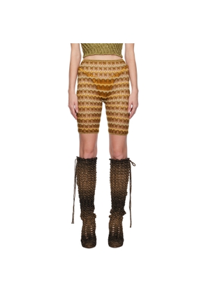 Isa Boulder SSENSE Exclusive Brown & Orange Shorts