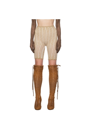 Isa Boulder SSENSE Exclusive Beige & White Shorts