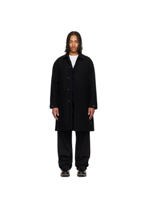Neighborhood Black Wool Mod Coat
