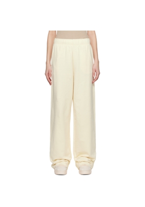 Moncler Off-White Wide Leg Cotton Sweatpants