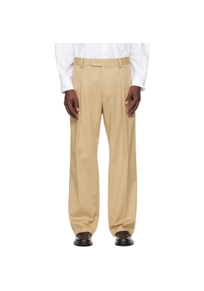 BOSS Beige BECKHAM Edition Stretch Cotton Trousers