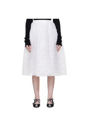 Cecilie Bahnsen White CBmala Midi Skirt