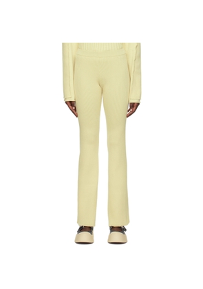 PERVERZE Off-White Rib Line Lounge Pants