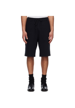 Moncler Genius Moncler x FRGMT Hiroshi Fujiwara Black Embroidered Logo Cotton Shorts