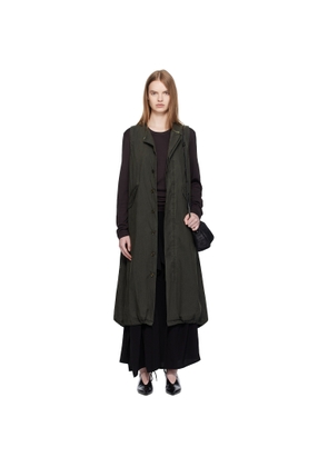 Y's Khaki Fishtail Midi Dress