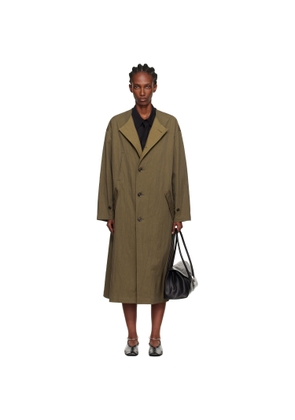 Y's Khaki O-Collarless Coat
