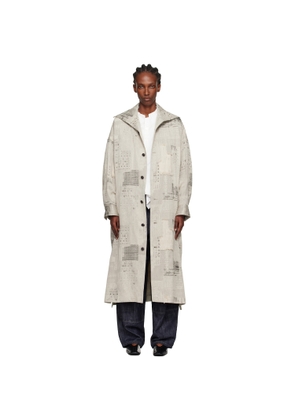 Y's Beige U-Stand D Big Coat