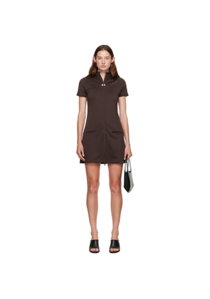 Courrèges Brown Interlock Tracksuit Minidress