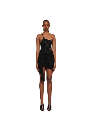 ANDREĀDAMO Black Full Strass Minidress