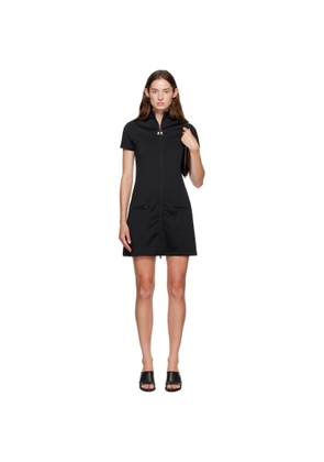 Courrèges Black Interlock Tracksuit Minidress