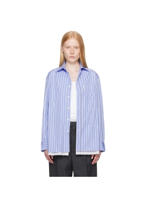 HommeGirls Blue Shirt Minidress