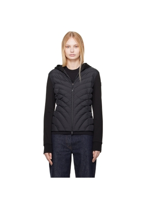 Moncler Black Zip Up Cardigan Down Jacket