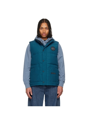 Canada Goose Blue 'Black Label' Freestyle Crew Down Vest