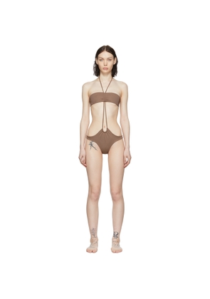 DU CIEL SSENSE Exclusive Brown Marseille One-Piece Swimsuit