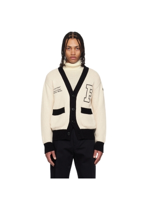 Moncler Genius Moncler x FRGMT Hiroshi Fujiwara Off-White Embroidered Cotton Cardigan