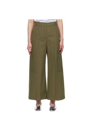 Weekend Max Mara Khaki Quiz Trousers