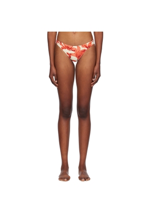 Miaou Beige & Red Luz Bikini Bottom