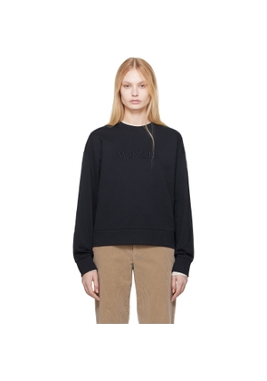 Moncler Navy Embroidered Logo Sweatshirt