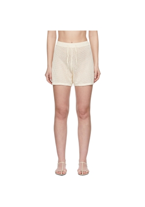 Nanushka Off-White Crocheted Fico Shorts