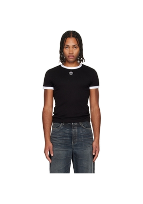 Marine Serre Black Moon Logo Bicolor Jersey Baby Fit T-shirt