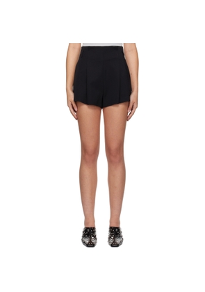 St. Agni Black Paperbag Waist Shorts