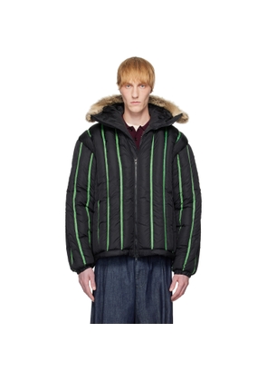Stanley Raffington Black Quilted Puffer Bomber Jacket