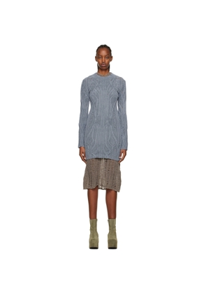 VITELLI Blue Distressed Minidress