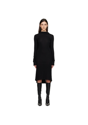 TOTEME Black Cocoon Cape Midi Dress