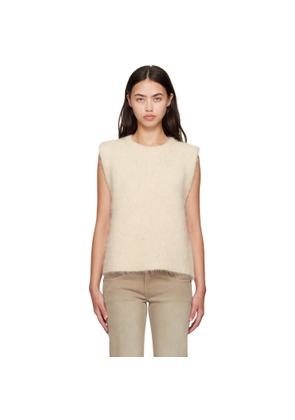 R13 Beige Deep Armhole Vest