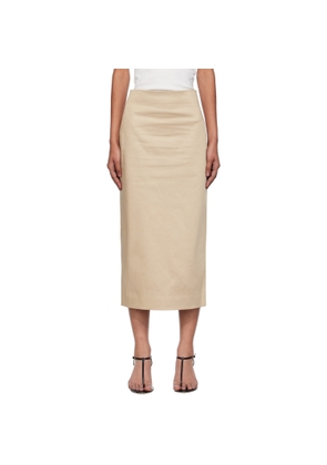 GIA STUDIOS Beige Marisol Midi Skirt