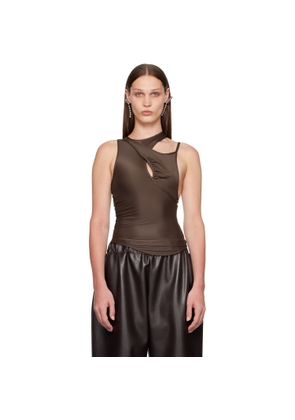 SELASI Brown Strap Tank Top