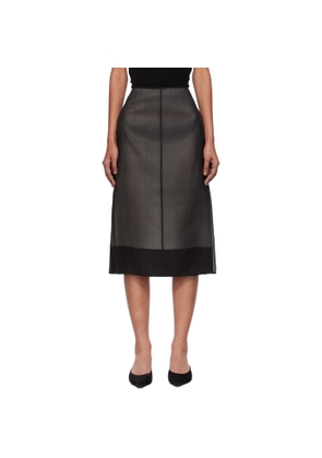 GIA STUDIOS Black Lucienne Midi Skirt