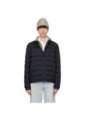 Moncler Navy Selves Short Down Jacket