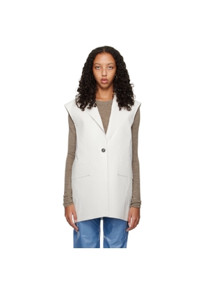 KASSL Editions White Sleeveless Blazer