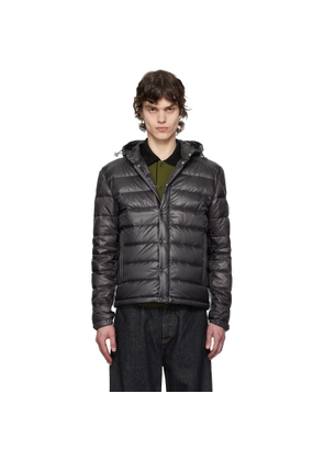 Moncler Gray Gliere Hooded Short Down Jacket