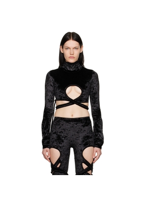 Ottolinger Black Wrap Loop Turtleneck