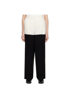 3.1 Phillip Lim Off-White & Black Colorblock Trousers