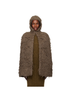 Rick Owens Brown Porterville Cape Jacket