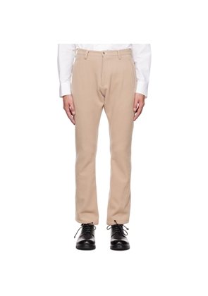 Sulvam Beige Slim Trousers