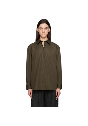 TOTEME Brown Classic Poplin Shirt