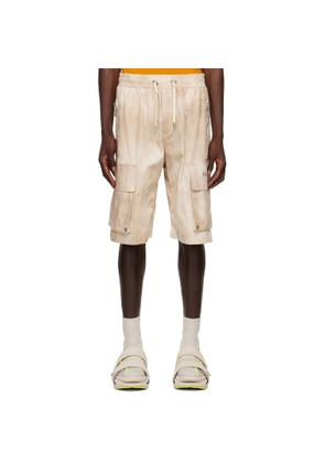 BALMAIN Beige Cargo Pocket Shorts