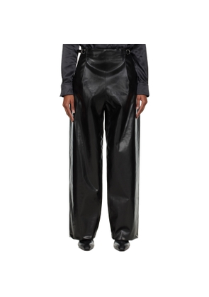 Kwaidan Editions Black Sailor Faux-Leather Trousers
